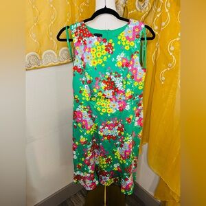 Talbots Green Floral Dress